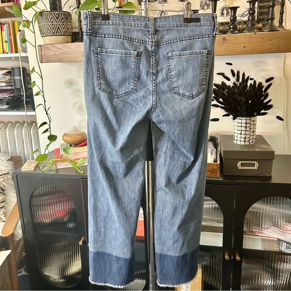 KUT from the Kloth Wide Leg Crop Jeans Fray Hem - Picture 7 of 11